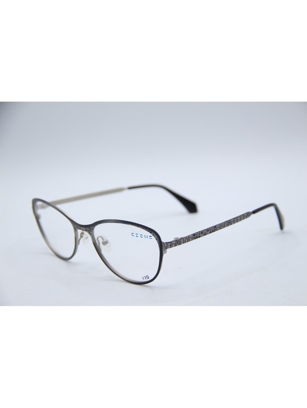 C-Zone L1172 Col.90 Black Silver Authentic Eyeglasses 54-18